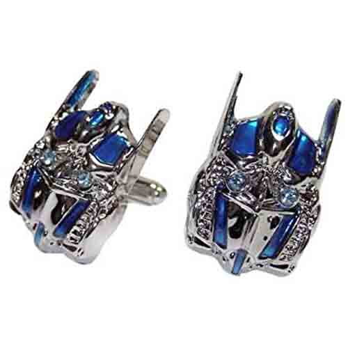 Silver Cufflinks with blue jewels