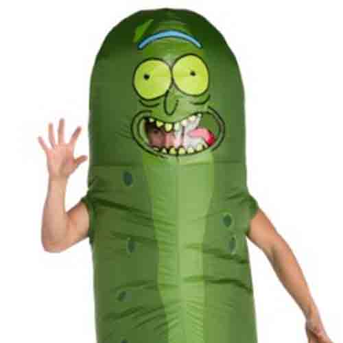 rick and morty costume in green
